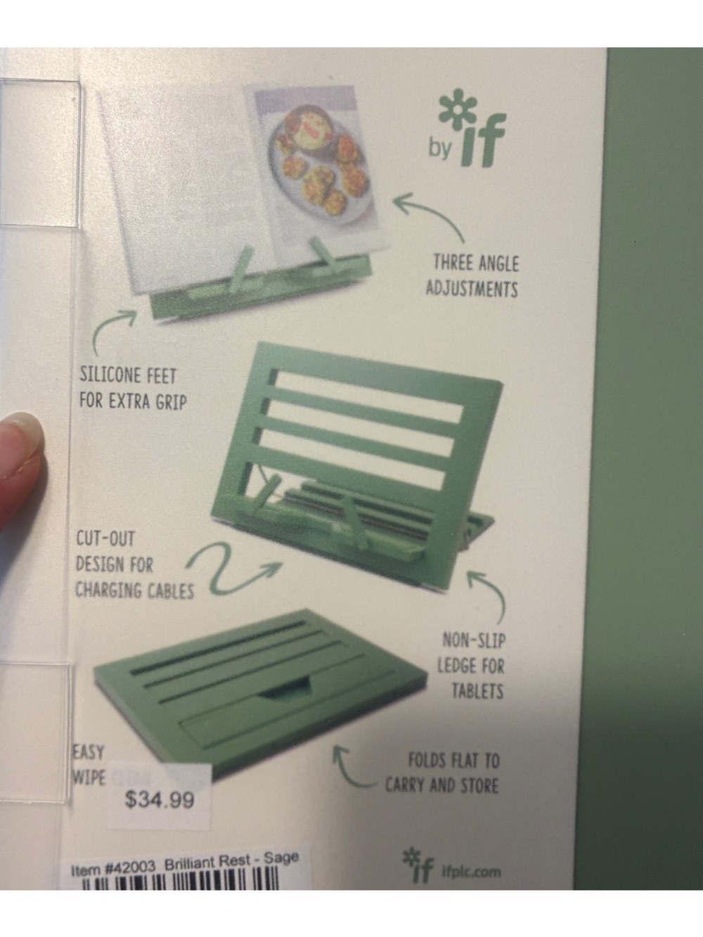 Brilliant Reading Rest Tablet & Book Stand - Green - Picture 4 of 5